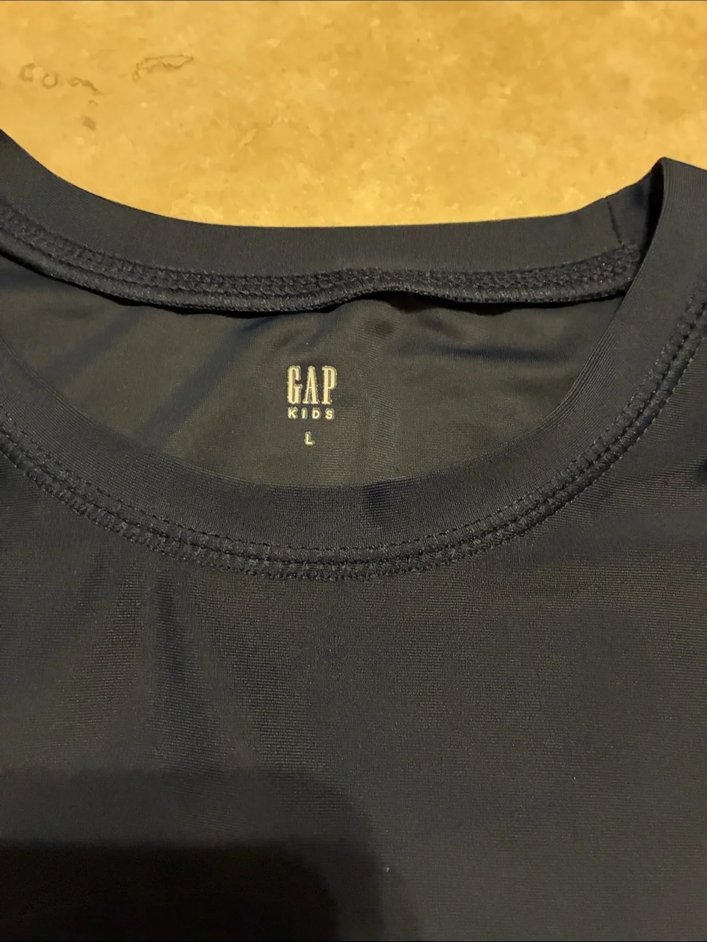 GAP Kids Navy Rashguard with Rainbow Wave Graphic